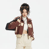 Unisex Jacket Retro Style Cardigan Short Loose Lapels Jacket